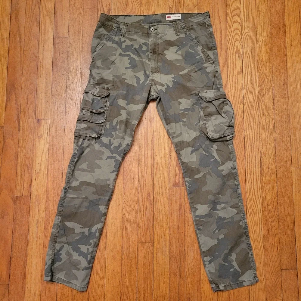 Wrangler Regular Taper Camo Cargo Pants 34x32 Hunting Outdoors Utility Work‎